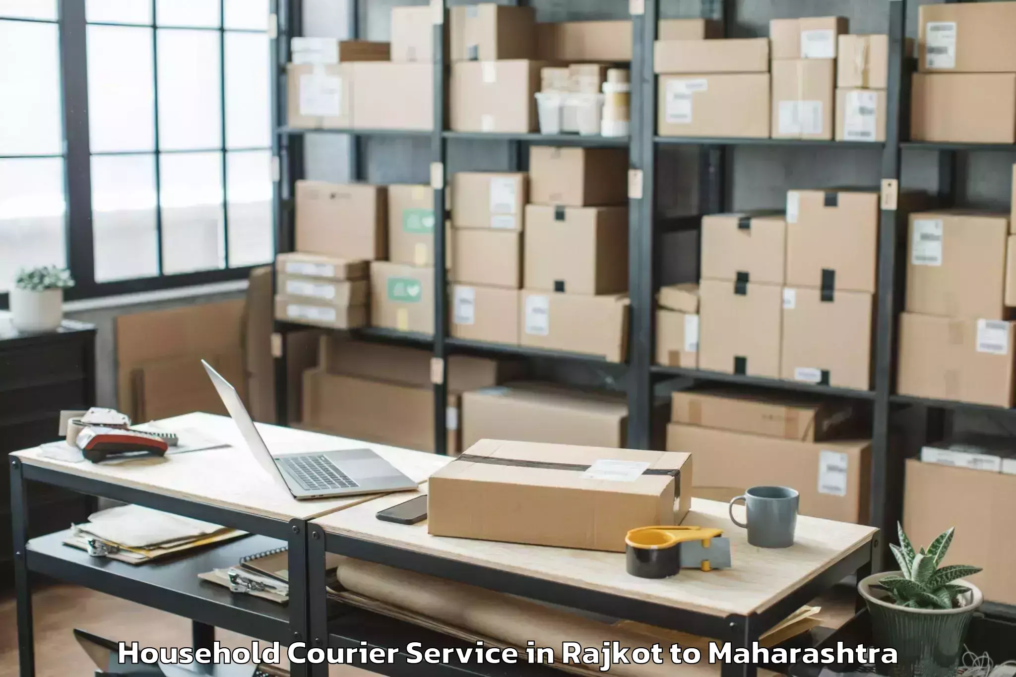 Top Rajkot to Buldana Household Courier Available